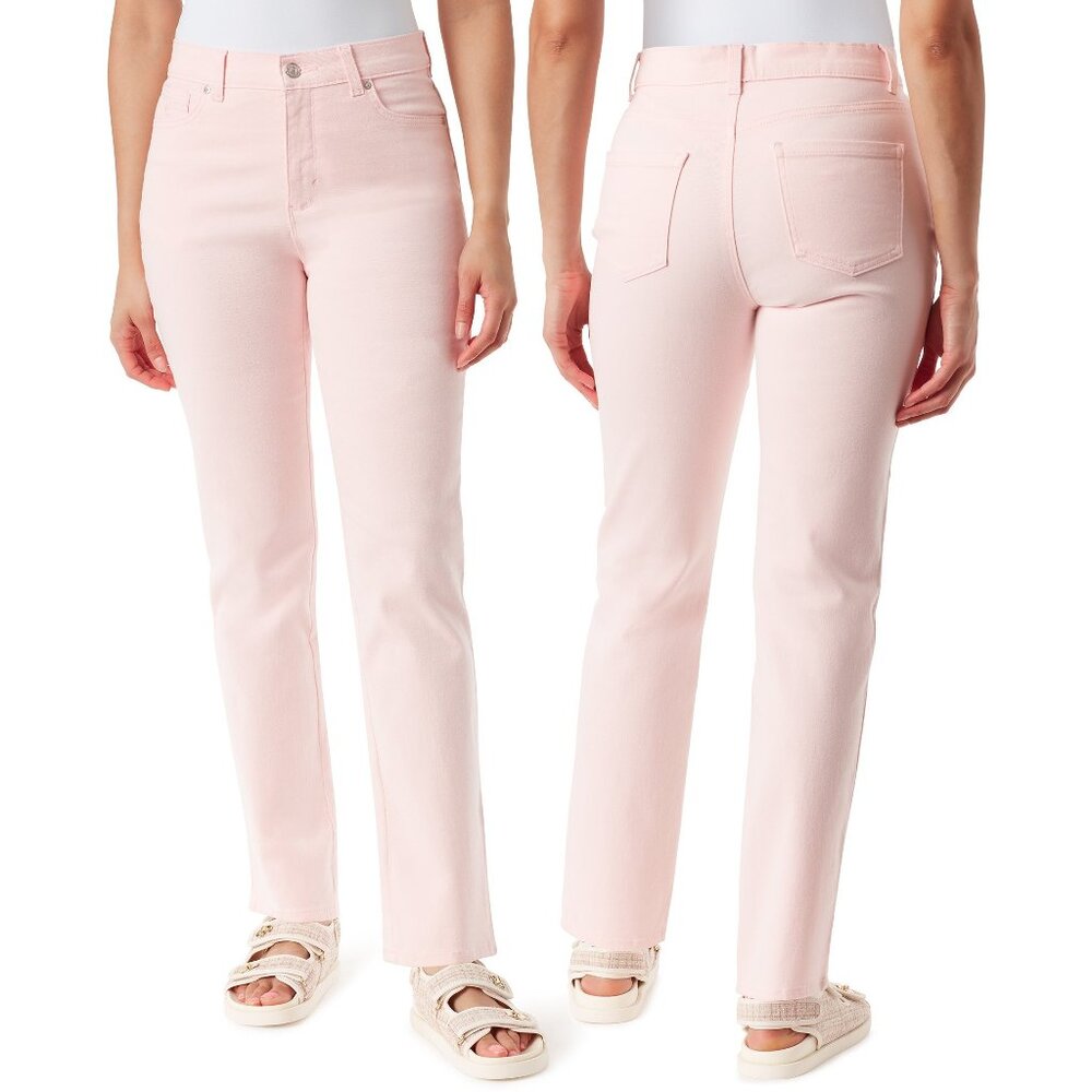 New! Gloria Vanderbilt Amanda Jeans 16 Average Pink Dogwood Denim Tapered Leg